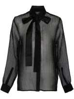 Elie Saab Organza Shirt In Black