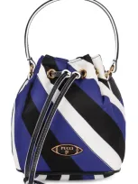 Emilio Pucci Yummy Mini Bucket Handbag In Blue