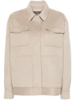 Eric Bompard Brushed-finish Jacket In Neutrals