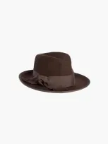 Eric Javits Tyler Fedora Hat For Men In Brown