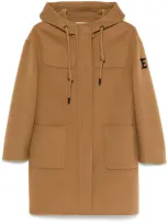 Ermanno Firenze Felted Coat In Brown