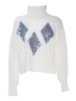 Ermanno Firenze Argyle-intarsia Sweater In White