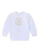 Escada Kids' Embroidered-logo Sweatshirt In Purple