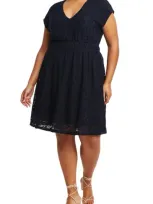 Estelle Cindy Lace Dress In Navy