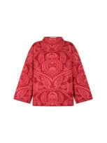 Etro Kids' Red Sweater For Girl With Paisley Pattern