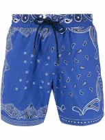 Etro Pantaloncino Mare Bandana Printed Swim Shorts In Blue