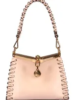 Etro Vela Mini Leather Shoulder Bag In Pink