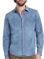 Fair Harbor The Driftwood Denim Shirt Medium Denim Wash