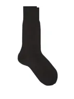 Falke Fil D'ecosse Egyptian Cotton Socks In Brown