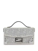 Fendi Light Grey Baguette Crossbody Bag