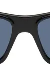 Fendi Black Ff Squared Sunglasses In Shiny Black / Blue