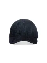 Fendi 'ff' Denim Baseball Cap In Blue