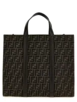 Fendi 'ff' Shopping Bag In Brown