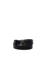 Fendi Squared Ff Belt In Black