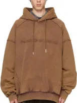 Feng Chen Wang Brown Washed Hoodie