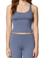 Florence By Mills Lace Rib Sleep Tank In Grisaille