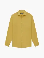 Frescobol Carioca Antonio Linen Shirt In Lemon