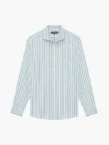 Frescobol Carioca Emilio Cotton Shirt In Seafoam