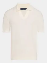 Frescobol Carioca Men's Rino Cotton And Silk Knit Polo Shirt In Ivory