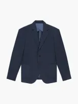 Frescobol Carioca Paulo Linen Blazer In Navy