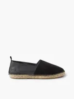 Frescobol Carioca Row Helio Suede Espadrilles In Black