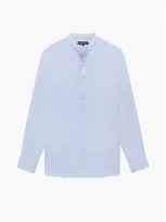 Frescobol Carioca Row Jorge Linen Shirt In Baby-blue