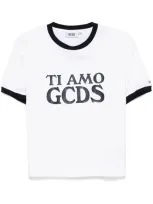 Gcds I Love You T-shirt Clothing In Beige