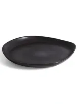 Gharyan Stoneware Stoneware Round Serving Platter In Black