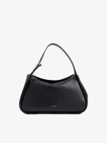 Giorgio Armani Asv Leather Shoulder Bag In Black