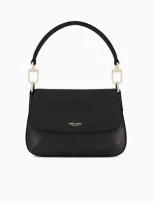 Giorgio Armani Small La Prima Soft Baguette Bag In Nappa Leather In Black