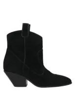 Giuseppe Zanotti Woman Ankle Boots Black Size 6 Leather