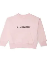 Givenchy Kids' Front-pocket Logo Sweatshirt In Pink