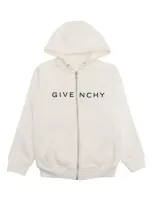 Givenchy Kids' Hooded Cardigan In White