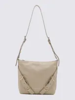 Givenchy Natural Leather Voyou Shoulder Bag In Natural Beige