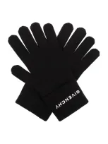 Givenchy Wool Gloves With Monogram In Sky Blue