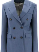 Golden Goose Tailored Wool Fresco Blazer In Blue