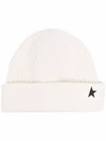 Golden Goose Star/ Beanie Damian/ Wo/ Low Turn/lateral Small Star Accessories In White