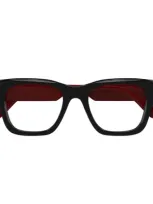 Gucci Gg1669o010 Black Red Transparent In Nero