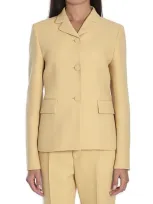 Gucci Wool Crepe Jacket In Yellow