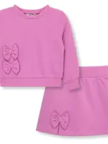 Habitual Kids Kids' Sweatshirt & Skirt Set In Purple