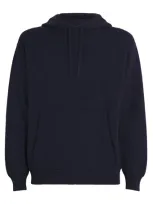 Harrods Cashmere Hoodie In Navy