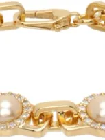 Hatton Labs Ssense Exclusive Gold Romeo Link Bracelet In White/gold