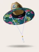 Hemlock Caicos Straw Lifeguard Hat In Parrots