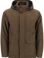 Herno Laminar Gore-tex Field Jacket In Khaki