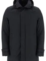 Herno Laminar Laminar Padded Carcoat In Gore-tex 2l In Black