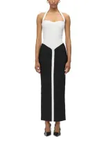 Herve Leger The Iris Gown In Alab Blk Cmb