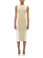 Herve Leger The Ruby Midi Dress In Alab Gold