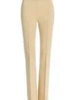 High Sport Long Kick Stretch-cotton Flared Pants In Neutral