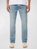 Hudson Blake Slim Straight Leg Jeans In Pastel Blue