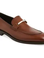 Hugo Boss Boss Derrek Apron Toe Bit Loafer In Medium Brown